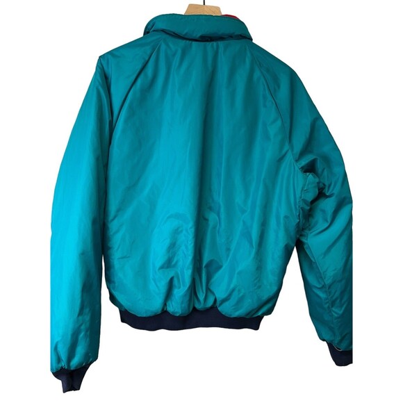 Vintage 1990s COLUMBIA Thinsulate Reversible Puffer Jacket Red Teal Men’s Large - Picture 9 of 16